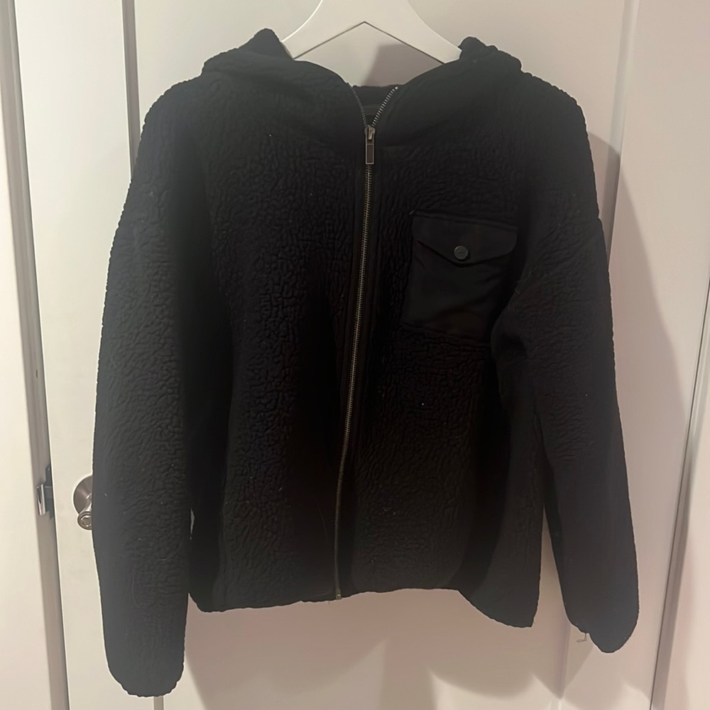 UGG black fuzzy jacket